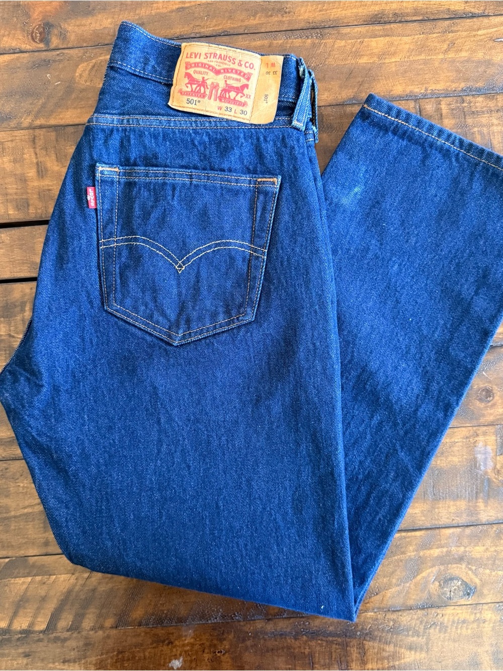 Levi’s 501 Straight Leg Button Fly Jeans, Men’s Size 33x30